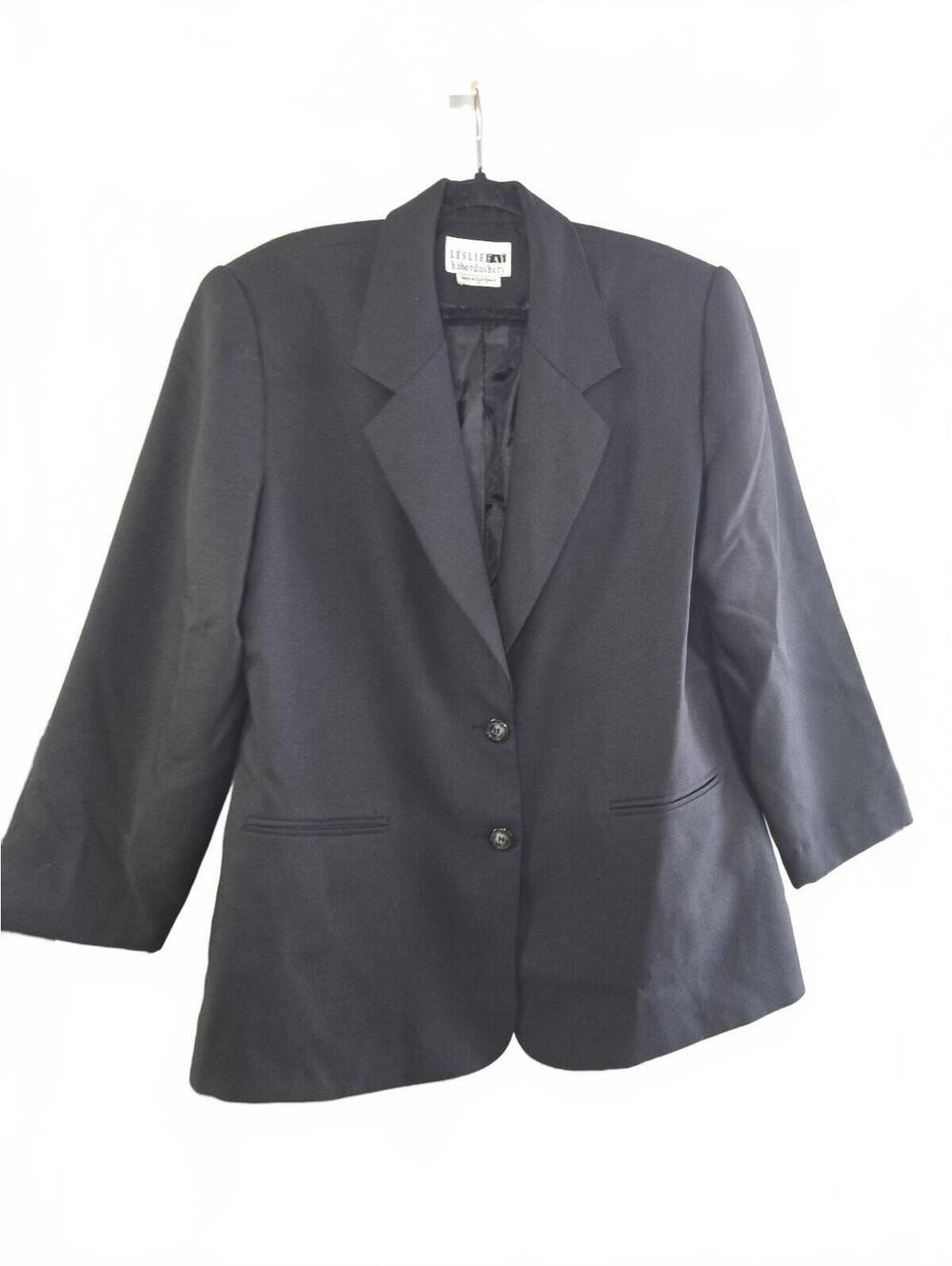 Leslie Fay Black Classic Women's Blazer Jacket